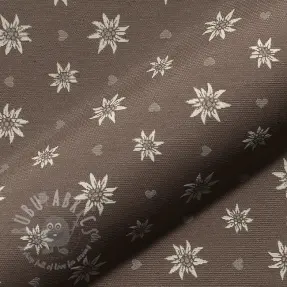 Dekorativna tkanina jacquard DOUBLE FACE Landhaus Edelweiss taupe