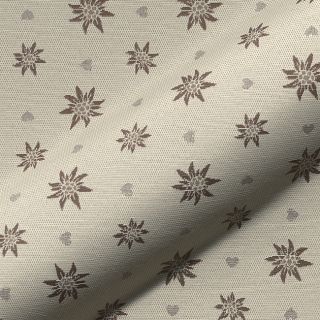 Dekorativna tkanina jacquard DOUBLE FACE Landhaus Edelweiss taupe