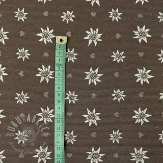Dekorativna tkanina jacquard DOUBLE FACE Landhaus Edelweiss taupe