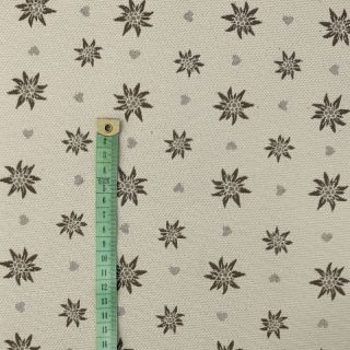 Dekorativna tkanina jacquard DOUBLE FACE Landhaus Edelweiss taupe