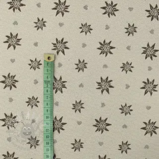Dekorativna tkanina jacquard DOUBLE FACE Landhaus Edelweiss taupe