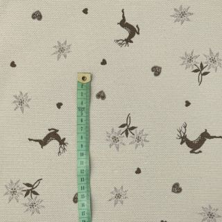 Dekorativna tkanina jacquard DOUBLE FACE Landhaus Mixed Icon taupe