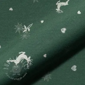 Dekorativna tkanina jacquard DOUBLE FACE Landhaus Mixed Icon forest green