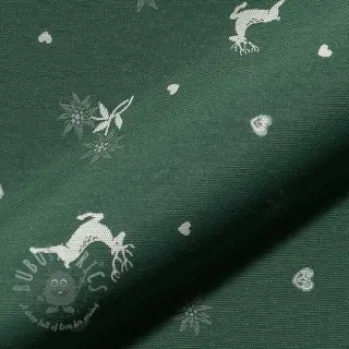 Dekorativna tkanina jacquard DOUBLE FACE Landhaus Mixed Icon forest green