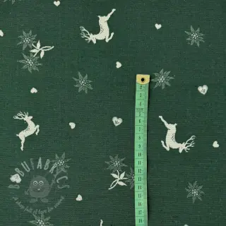 Dekorativna tkanina jacquard DOUBLE FACE Landhaus Mixed Icon forest green