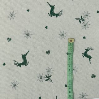 Dekorativna tkanina jacquard DOUBLE FACE Landhaus Mixed Icon forest green
