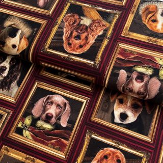Dekorativna tkanina Dogs Golden Age digital print