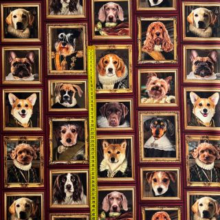 Dekorativna tkanina Dogs Golden Age digital print