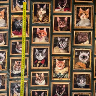 Dekorativna tkanina Cats Golden Age digital print
