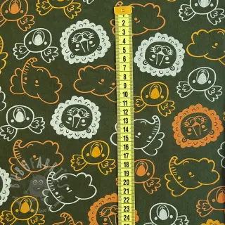 Pamuk Safari animals dark green