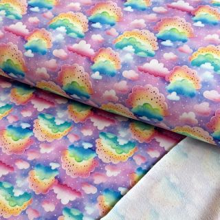 Triko Rainbow Clouds digital print