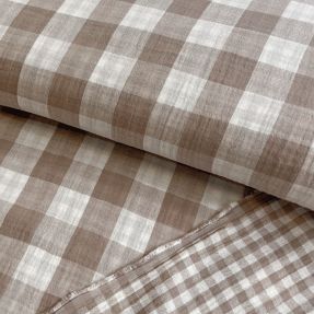 Dvoslojna gaza/muslin Double sided CHECKS MINI sand