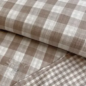 Tetra Tkanina/Muslin Double sided CHECKS MINI sand