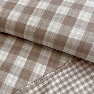 Dvoslojna gaza/muslin Double sided CHECKS MINI sand