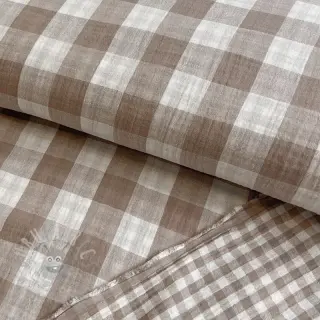 Tetra Tkanina/Muslin Double sided CHECKS MINI sand