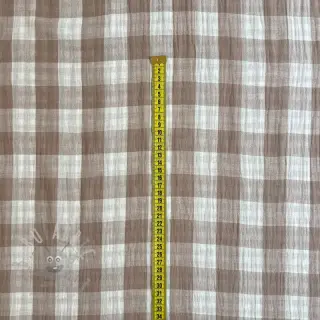 Tetra Tkanina/Muslin Double sided CHECKS MINI sand