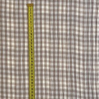 Dvoslojna gaza/muslin Double sided CHECKS MINI sand