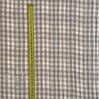 Tetra Tkanina/Muslin Double sided CHECKS MINI sand