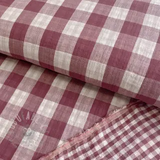 Tetra Tkanina/Muslin Double sided CHECKS MINI rosewood