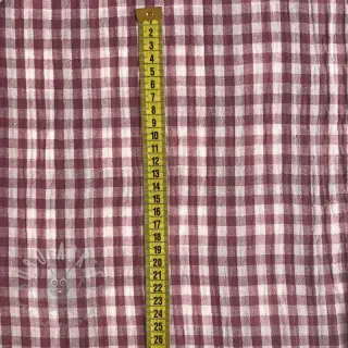 Tetra Tkanina/Muslin Double sided CHECKS MINI rosewood