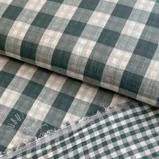 Tetra Tkanina/Muslin Double sided CHECKS MINI cyan