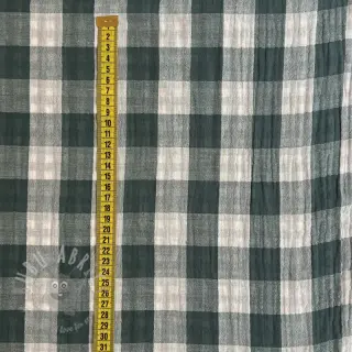 Tetra Tkanina/Muslin Double sided CHECKS MINI cyan
