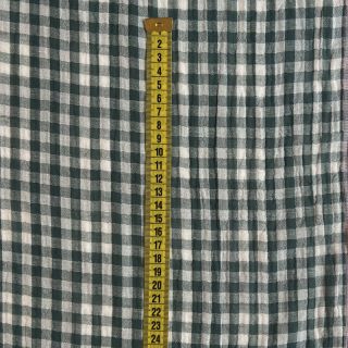 Dvoslojna gaza/muslin Double sided CHECKS MINI cyan