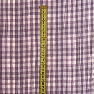 Dvoslojna gaza/muslin Double sided CHECKS MINI grape