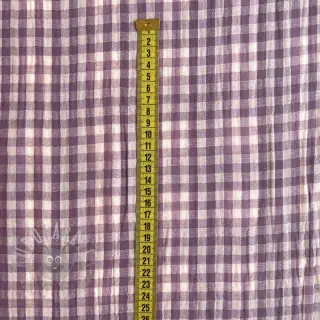 Tetra Tkanina/Muslin Double sided CHECKS MINI grape