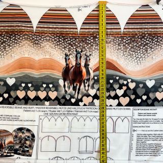 Tkanina jersey Desert Horses PANEL SET digital print