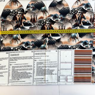 Tkanina jersey Desert Horses PANEL SET digital print