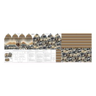 Tkanina jersey Desert Horses PANEL SET digital print