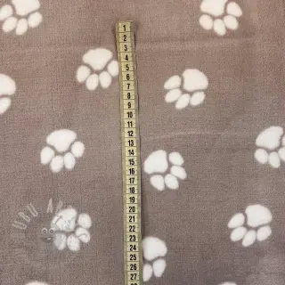 Wellness Fleece Dog paw beige