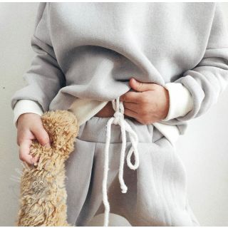 Triko materijal čupav JOGGING light grey