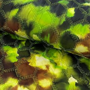 Prošivena tkanina Aquarel nature gradini green