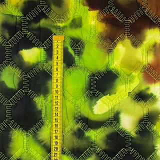 Prošivena tkanina Aquarel nature gradini green