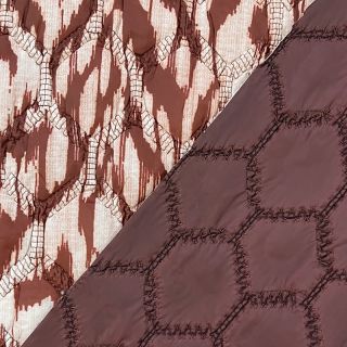 Prošivena tkanina Blurry Ikat brown