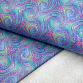Tkanina jersey Magic colours purple digital print