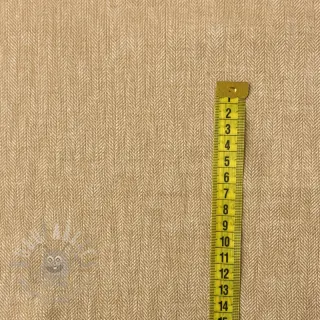Linen cotton Fishbone camel