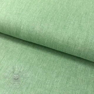Linen cotton Fishbone green