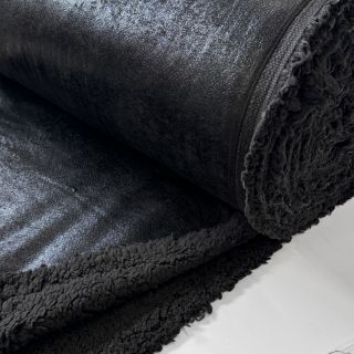 Kaput tkanina GLAMOROUS TEDDY LAMMY black