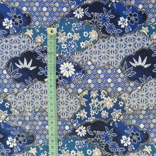Dekorativna tkanina jacquard Nuage allover bleu