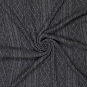 Pletene tkanine žakard CHAIN dark grey