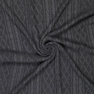 Pletene tkanine žakard CHAIN dark grey
