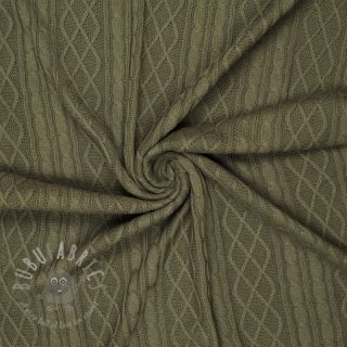 Pletenina Jacquard CHAIN camo green