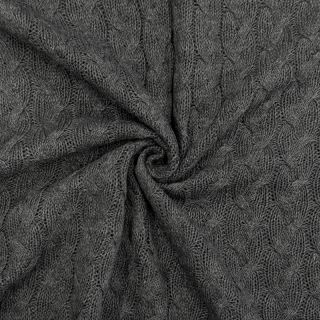 Pletene tkanine žakard CABLE dark grey