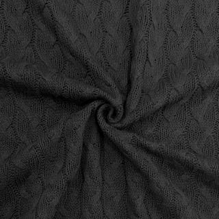Pletene tkanine žakard CABLE black