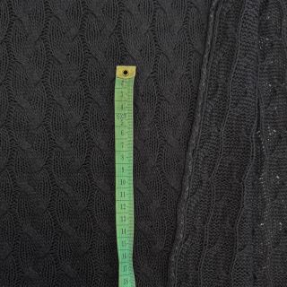 Pletene tkanine žakard CABLE black