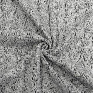 Pletene tkanine žakard CABLE light grey