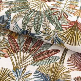 Dekorativna tkanina jacquard Mayorque blanc